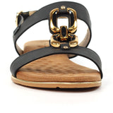 Darcy | Flat Sandal | Black