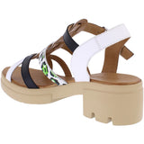 Adesso | Willa Panda Leather Sandal | Black/White Combi