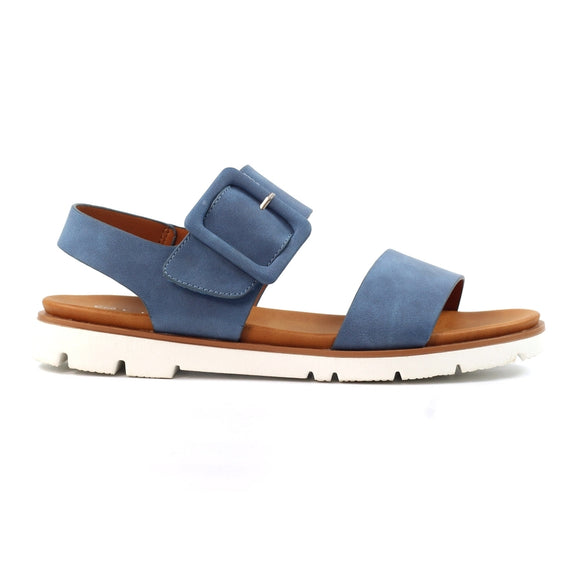 Cher | Flat Sandal | Blue