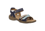 Debra 62 | Leather Sandal | Indigo-Multi