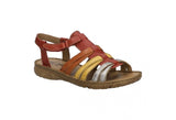 Ivy 02 | Leather Sandal | Red-Multi