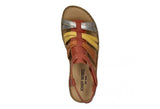 Ivy 02 | Leather Sandal | Red-Multi