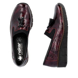 Rieker 53751 Patent Shoe | Burgundy Red