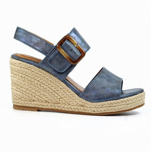 Rochester | Wedge Sandal | Blue