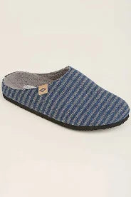 Brakeburn | Mens Stripe Slippers | Navy