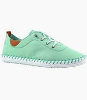 St Ives | Leather Plimsoll | Mint