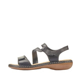 Leather Flat Sandal 659C7-00 | Black